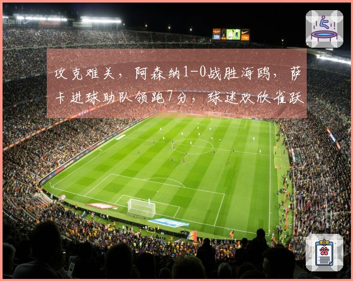 攻克难关，阿森纳1-0战胜海鸥，萨卡进球助队领跑7分，球迷欢欣雀跃